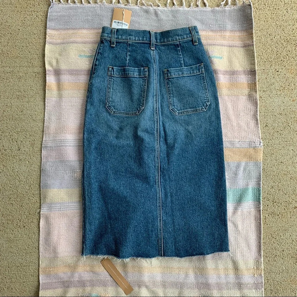 NWT Reformation Eva Denim Long Skirt - Picture 7 of 7